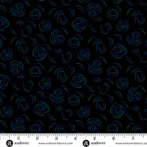 Simply Noir by Andover Fabrics Ripple Midnight
