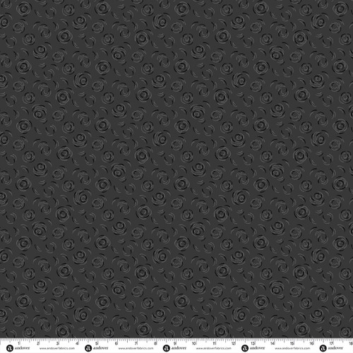 Simply Noir by Andover Fabrics Ripple Charcoal