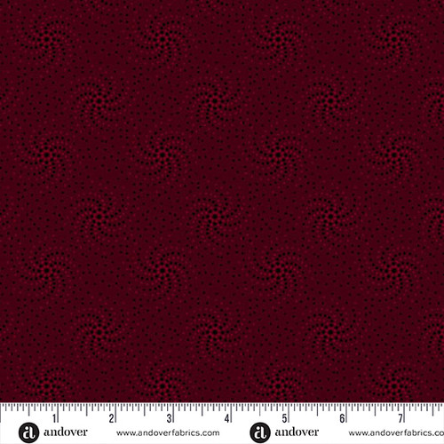 Simply Noir by Andover Fabrics Orbital Crimson