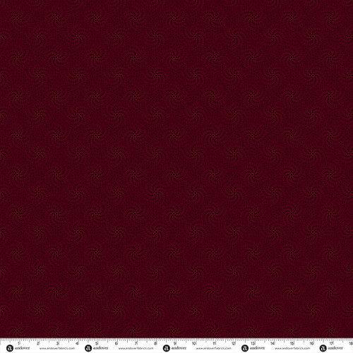 Simply Noir by Andover Fabrics Orbital Crimson