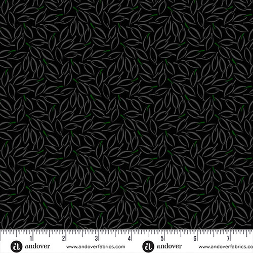 Simply Noir by Andover Fabrics Leafy Ivory
