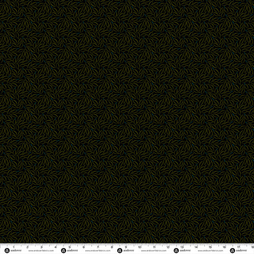 Simply Noir by Andover Fabrics Leafy Bronze