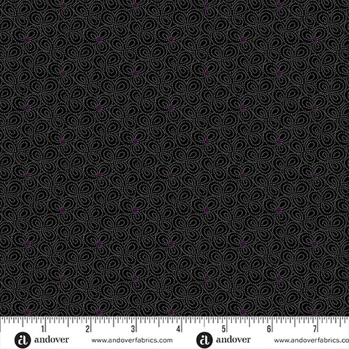 Simply Noir by Andover Fabrics Clover Dot Ivory