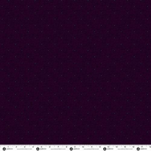 Simply Noir by Andover Fabrics Clover Dot Eggplant