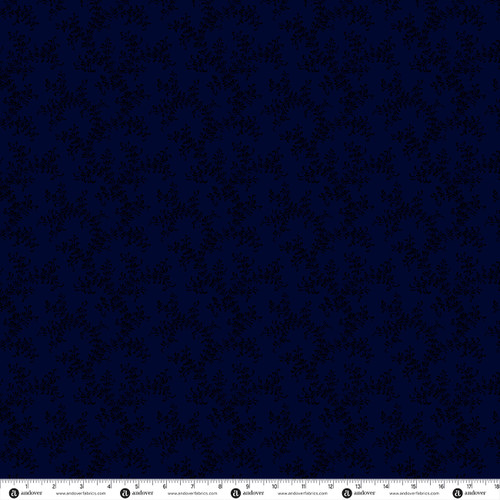 Simply Noir by Andover Fabrics Flourish Indigo