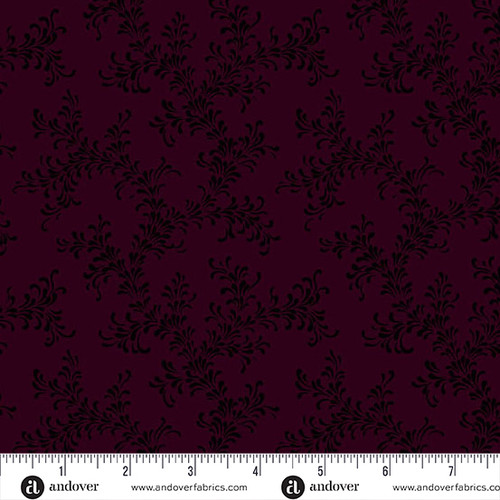 Simply Noir by Andover Fabrics Flourish Wine