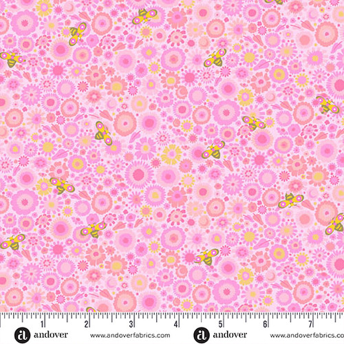 Menagerie by Alison Glass Bee Lighter Peony