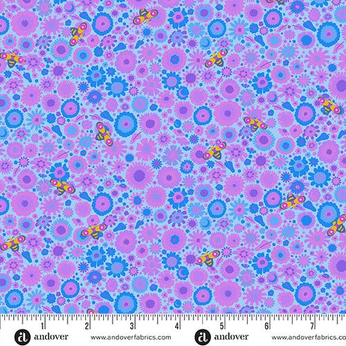 Menagerie by Alison Glass Bee Light Cobalt