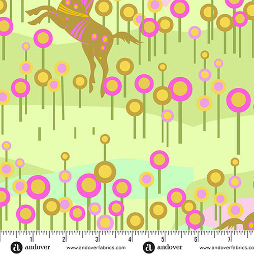 Menagerie by Alison Glass Horse Lighter Grass