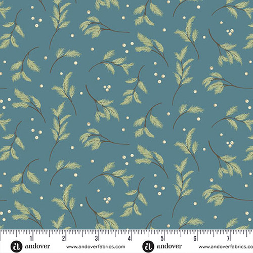 Nordic Solstice by Gudrun Erla of GE Designs Tundra Sprigs Frosted Fjord