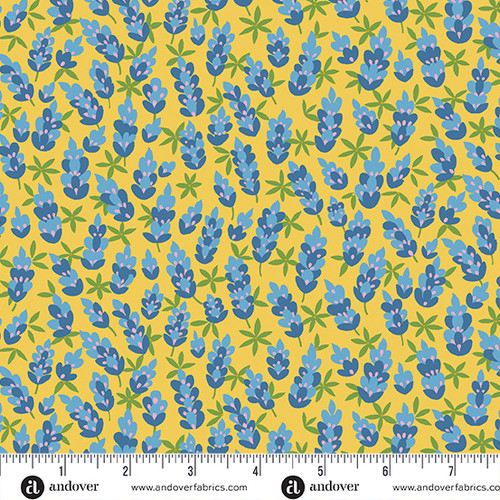 Floral States of America by Andover Fabrics Bluebonnet Texas