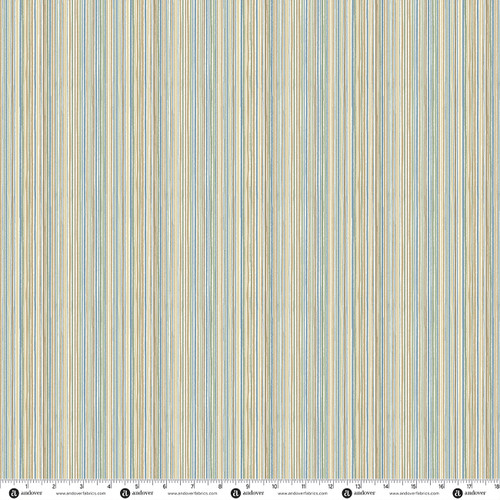 Wildwood by Makower UK Fine Stripe Teal