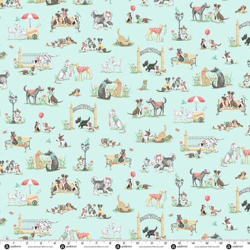 Pooch by Makower UK Park Teal