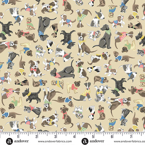 Pooch by Makower UK Pals Cream