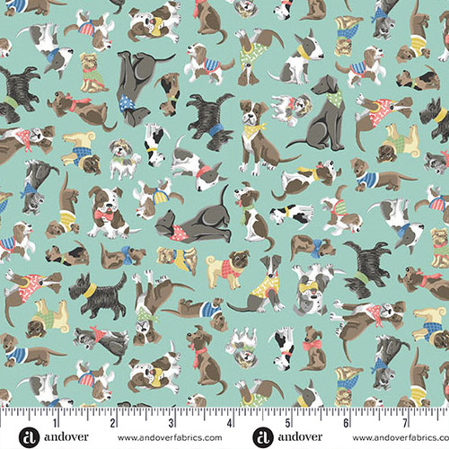 Pooch by Makower UK Pals Teal