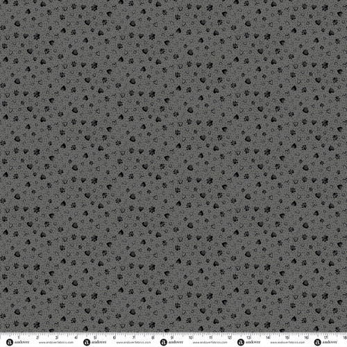 Pooch by Makower UK Paws Grey