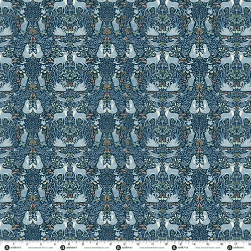 Wildwood by Makower UK Glade Blue