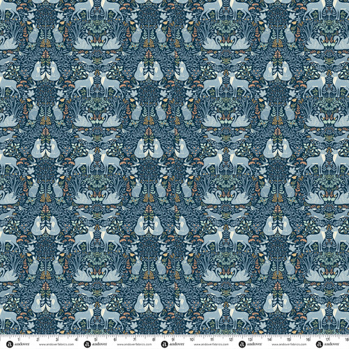 Wildwood by Makower UK Glade Blue