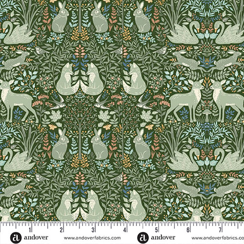 Wildwood by Makower UK Glade Green