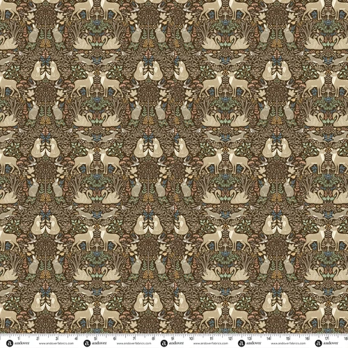 Wildwood by Makower UK Glade Brown