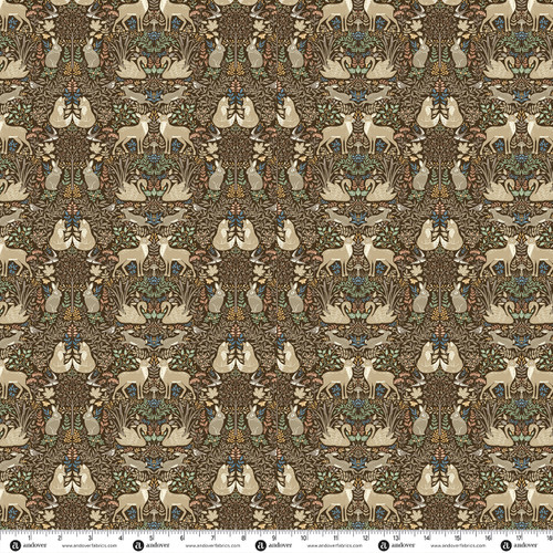 Wildwood by Makower UK Glade Brown