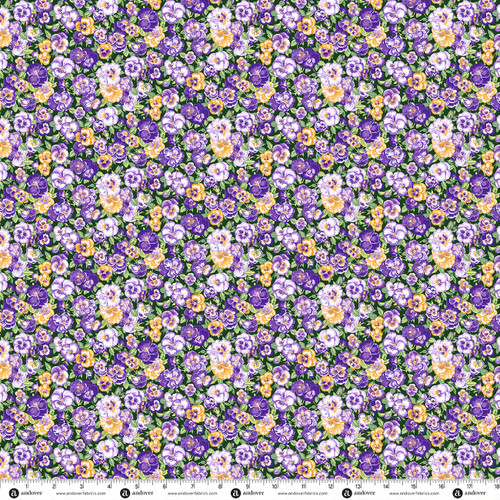 Countryside Classics by Makower UK Pansy  Green