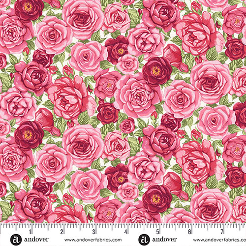 Countryside Classics by Makower UK Rose Cream