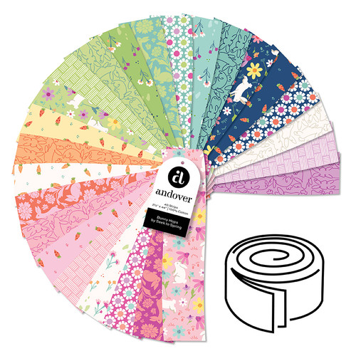 Bunny Hops - 2.5 Inch Strip Roll - 40 Cuts Each