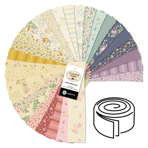 Prairie Blossoms - 2.5 Inch Strip Roll - 40 Cuts Each