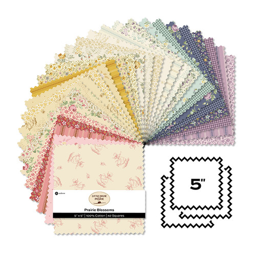 Prairie Blossoms - 5 Inch Square - 42 Cuts Each