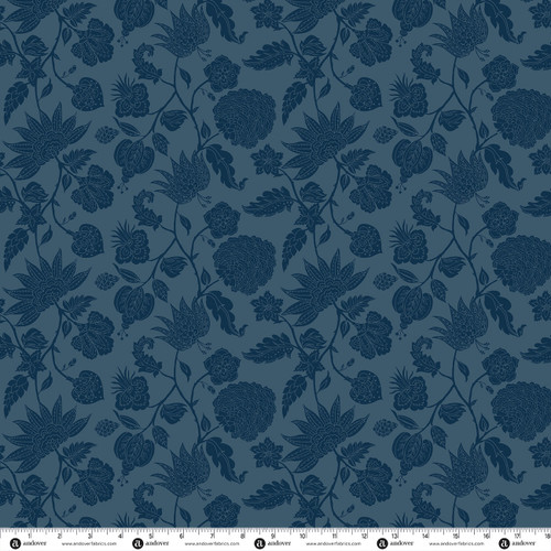 Independence Garden by Tiffany Lauren Woodblock Silhouette Indigo