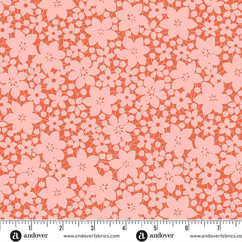 Color Me Whispered by Stephanie Organes Laced Blooms Salmon