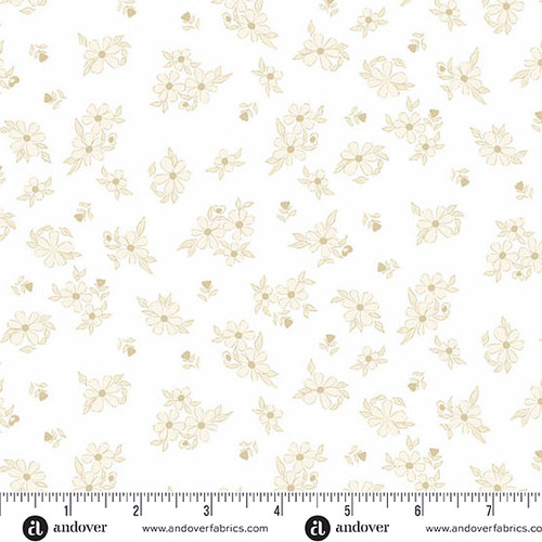 Color Me Whispered by Stephanie Organes Treasure Blooms Cream