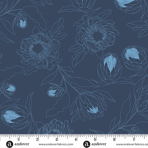 Color Me Whispered by Stephanie Organes Protea Whisper Navy