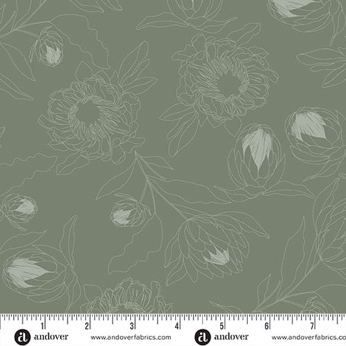 Color Me Whispered by Stephanie Organes Protea Whisper Olive Green