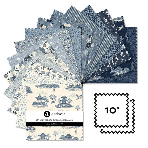 Indigo - 10 Inch Square - 42 Cuts Each