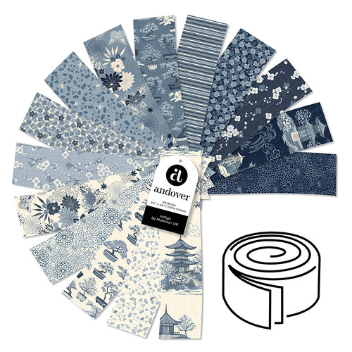 Indigo - 2.5 Inch Strip Roll - 40 Cuts Each