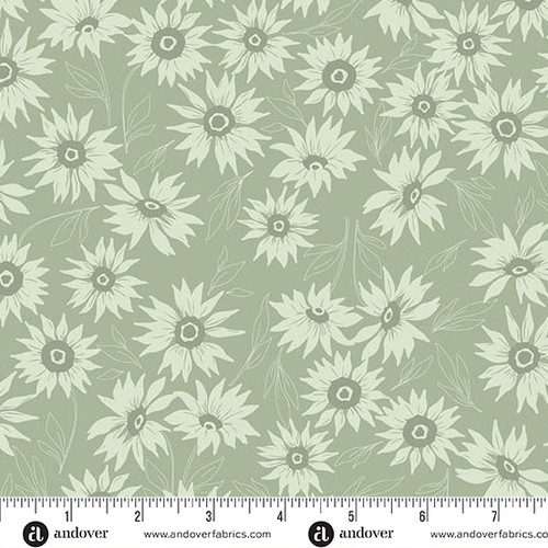 Color Me Whispered by Stephanie Organes Marguerite Mist Sage Green