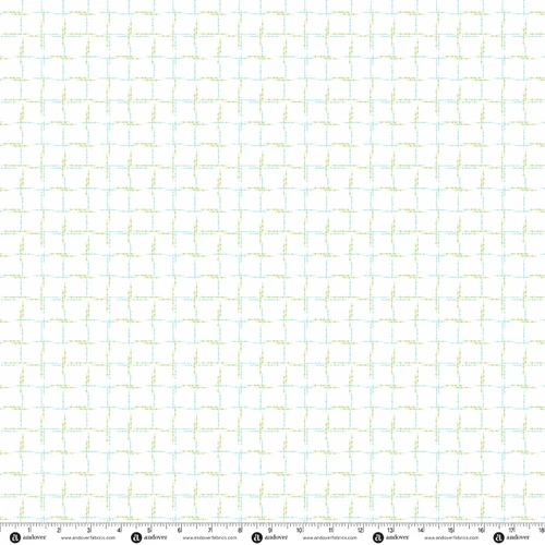 Level Up by Andover Fabrics Spindle Plaid White