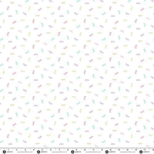 Level Up by Andover Fabrics Eyeware White