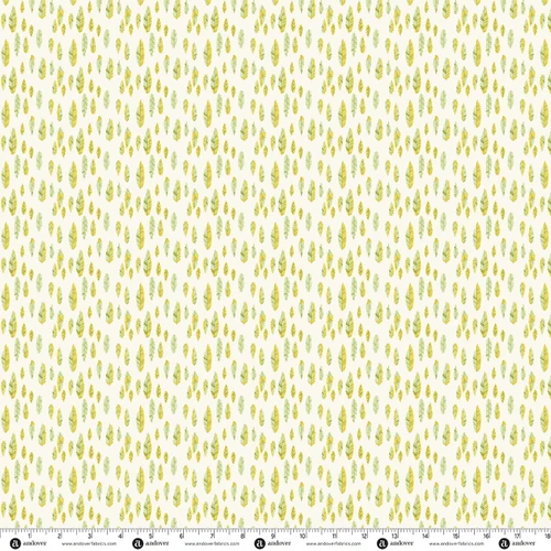 Level Up by Andover Fabrics Feathered Chartreuse
