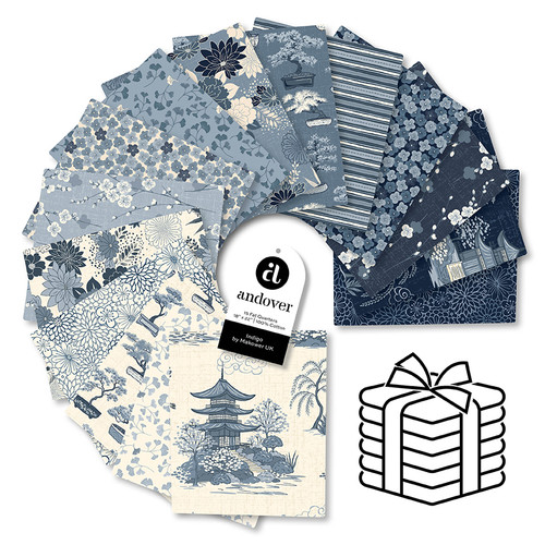 Indigo - Fat Quarter Bundle - 15 Cuts Each