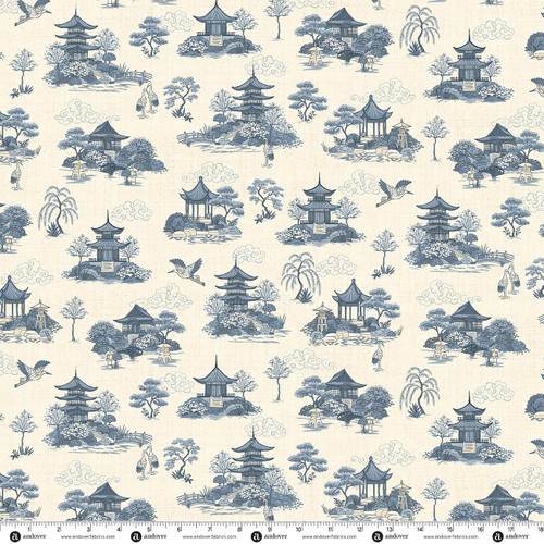 Indigo by Makower UK Sanctuary Cream