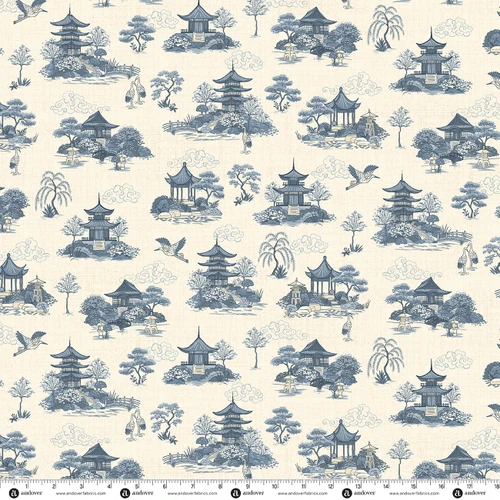 Indigo by Makower UK Sanctuary Cream