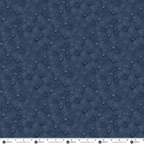 Indigo by Makower UK Etching Dark Blue