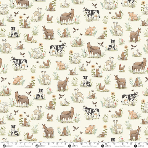Smallholding by Makower UK Animals Cream