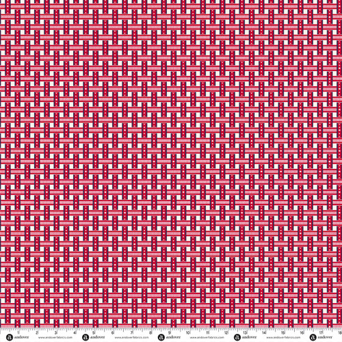 Red White and Blue by Andover Fabrics Plaid Stars Red