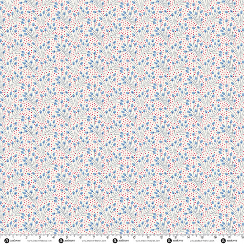 Red White and Blue by Andover Fabrics Firecracker Cream