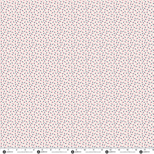 Red White and Blue by Andover Fabrics Stardust Ivory