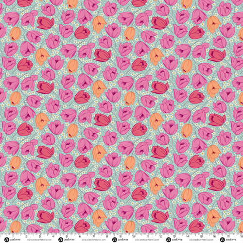 Groovy Garden by Renee Nanneman Tiptoe Tulips Teal